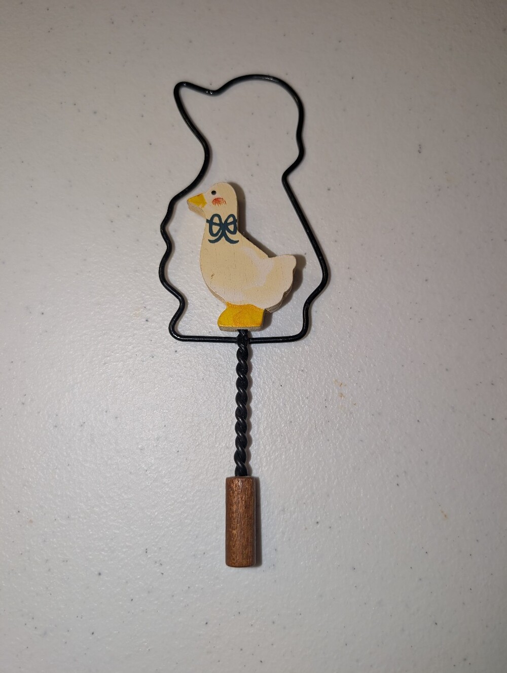 Vintage Metal Duck 6” Decorative Rug Beater Farmhouse Cottagecore Primitive